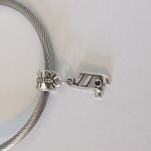 Silver Music Note Dangle Charm for‎ Pandora Style Bracelet